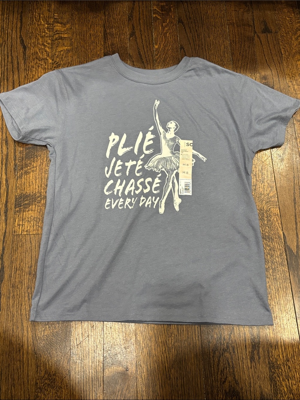 SO Girls' oversized Ballet dancer Graphic Tee size 8